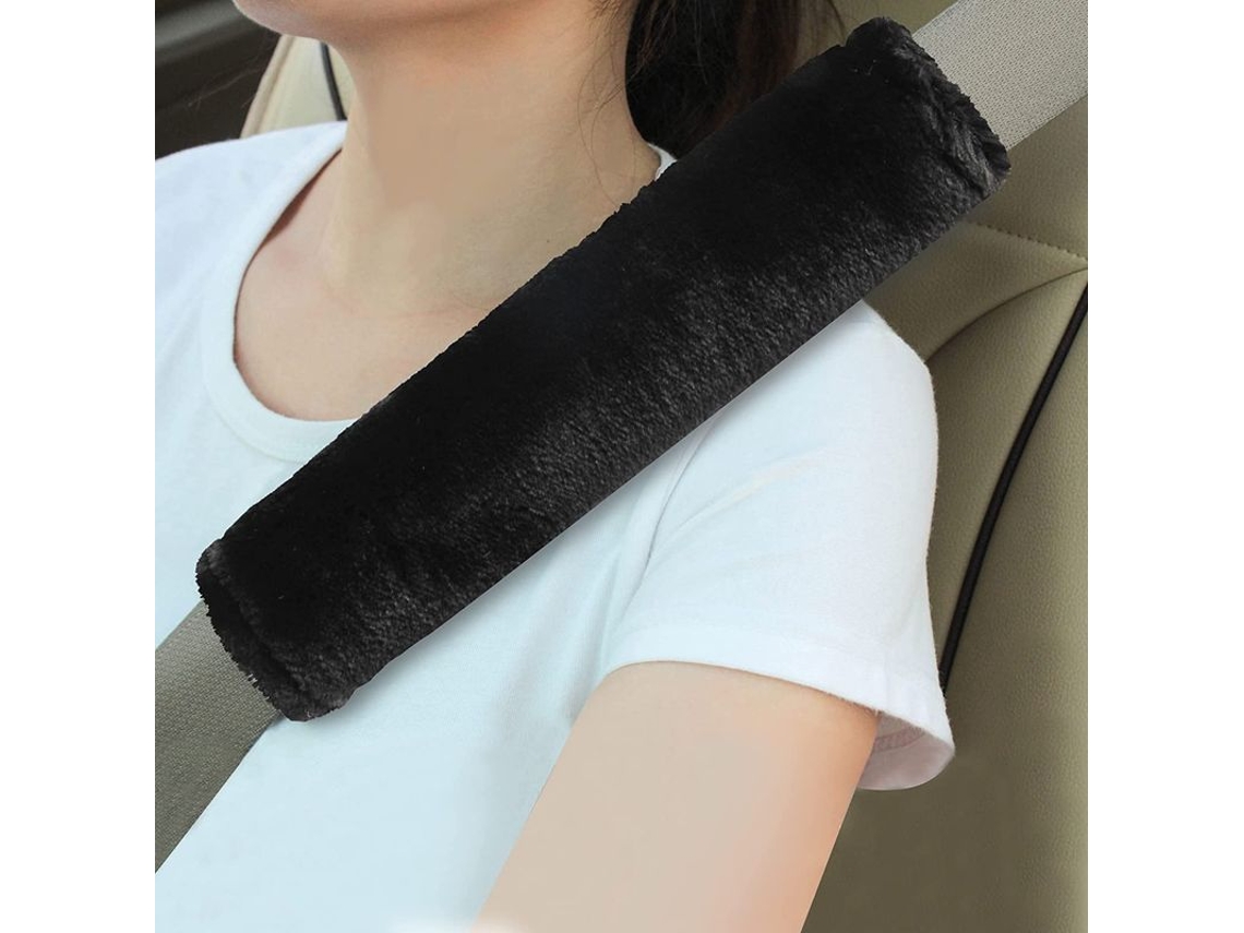 Capa para Cinto de Segurança de Carro, Almofada de Ombro, Universal, 25.4*6cm, Preta, Conforto na Direção