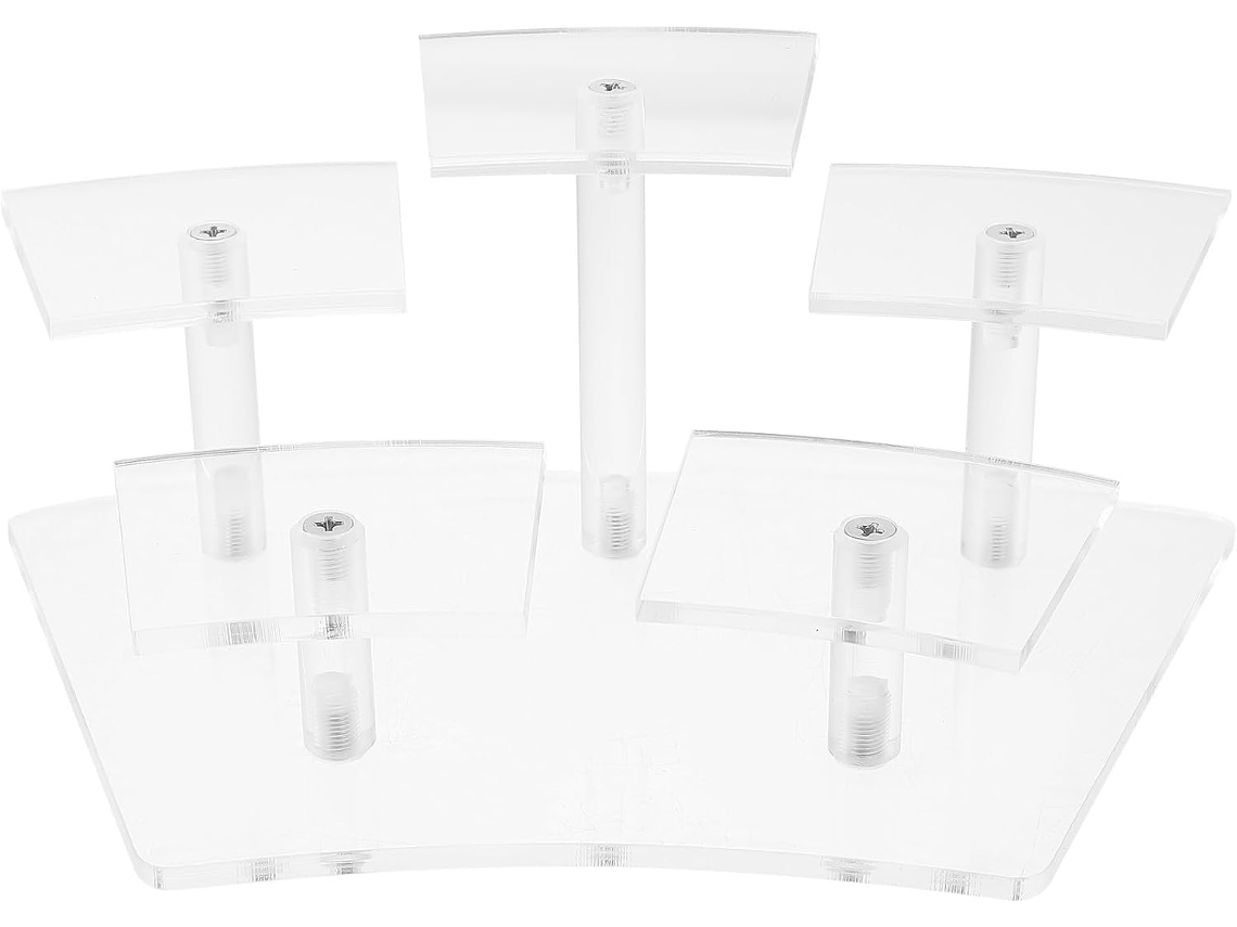 Prateleira Expositora De Acrílico Transparente Vários Níveis Galpada Para Estatuetas E Perfumes, Suporte Organizador