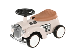 Carro Andador Para Bebé De 12 A 36 Meses Com Buzina Compartimento De Armazenamento E Volante 58x27x35 Cm Creme