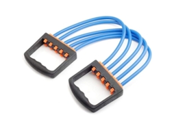 Expansor de peito com 5 cabos de TPE removíveis, resistência ajustável para treinamento de força e musculatura da parte superior do corpo, portátil.