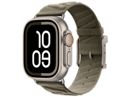 Pulseira fina em aço inoxidável com data em formato de borboleta para Apple Watch S11 38, 40 e 41 mm e S10 42 mm, na cor Cinza Titânio.