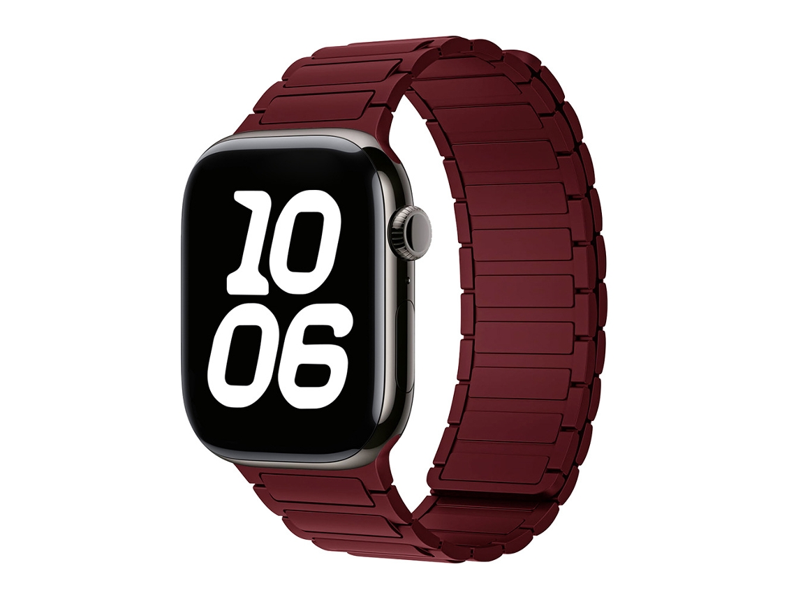 Pulseira Halinuia magnética silicone para Apple Watch, design esportivo, roxo claro, 42-49mm