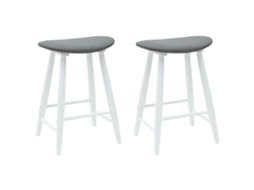 Vidaxl Cadeiras De Jantar 2 Pcs Branco 46 X 37 X 63 Cm