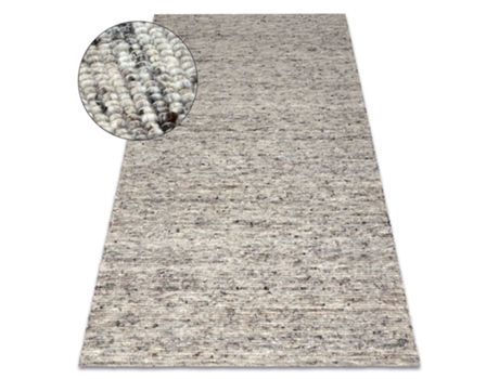 Tapete Nepal 2100 Natural Cinzento Lã Dupla Face