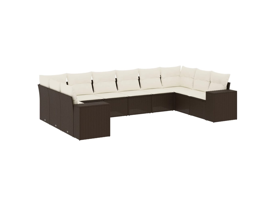 Garden Sofa Set, Garden Sofa Sets Vidaxl Marrom Rattan / Vime (n/a)