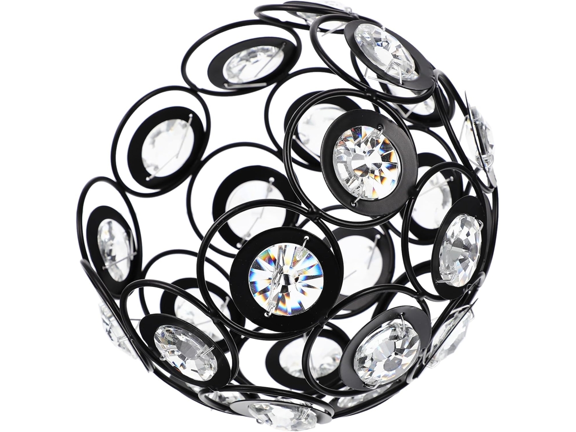Abajur De Teto Delicado Em Cristal Preto, Com Revestimento Artístico Em Liga De Zinco, Para Decoração.