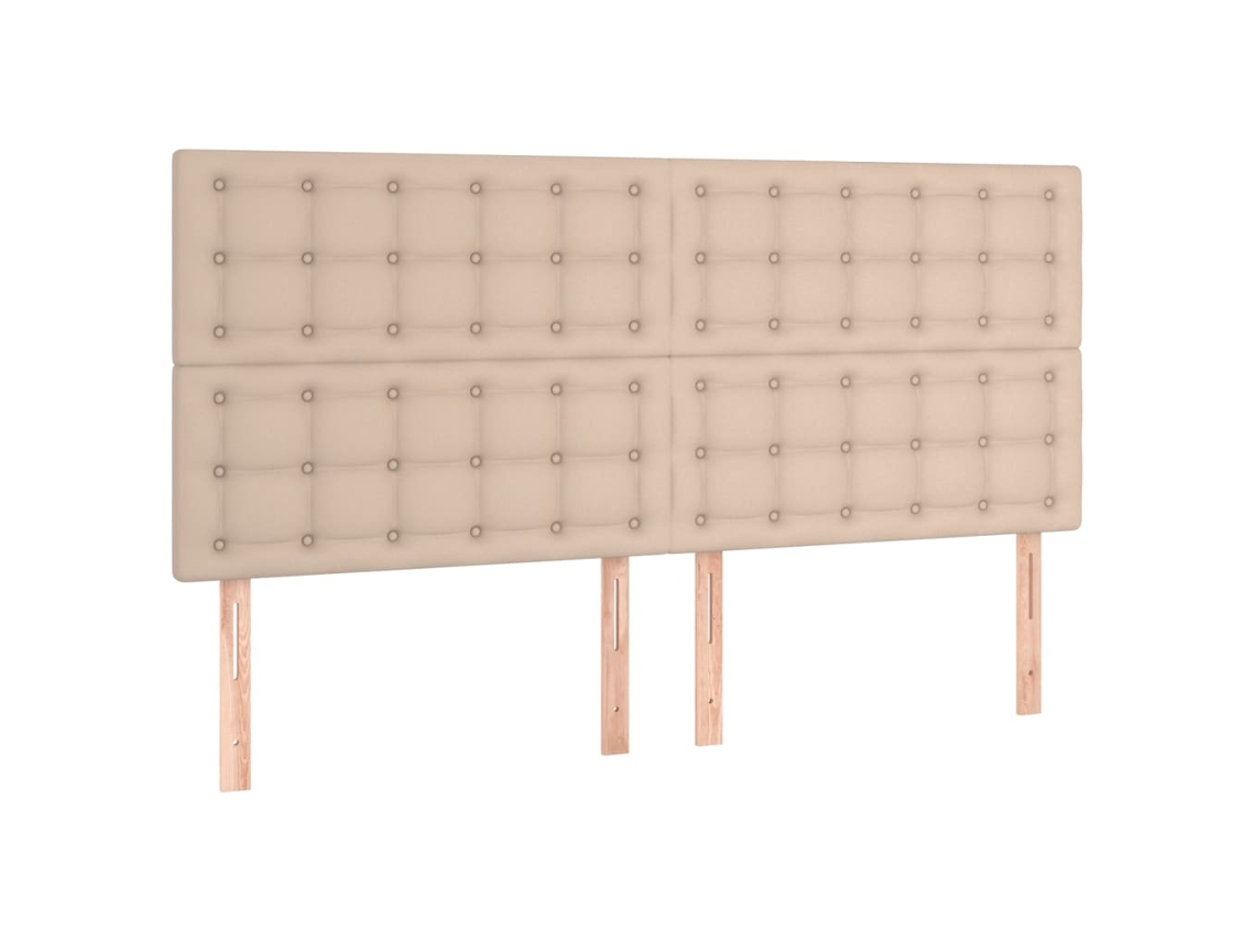 Cabeceira Cappuccino 180x5x118/128 Cm Couro Sintético MAISON EXCLUSIVE