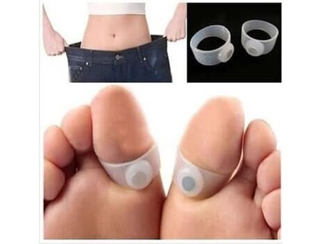 Par De Anel De Dedo Do Pé Magnético Em Silicone Perda De Peso Emagrecimento Hairich