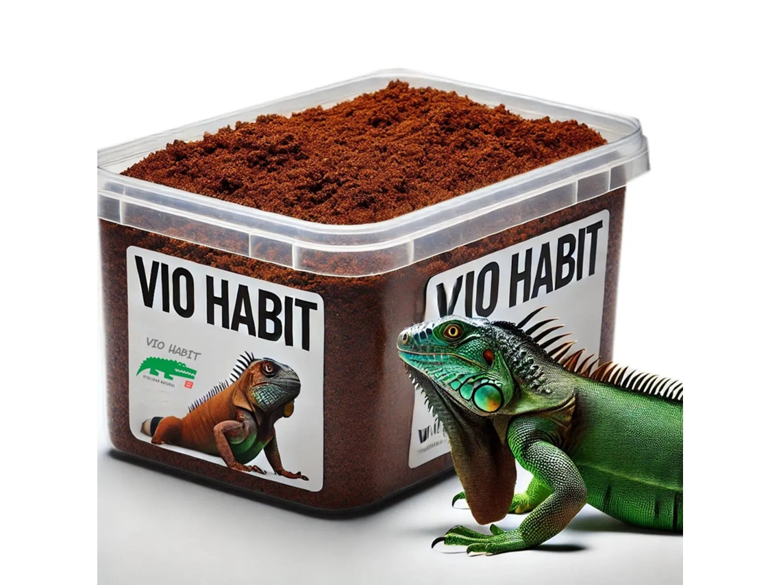 Répteis De Substrato Decorativo Viram Hábito Tarrina 5 Kg. / Volcanico Oscuro