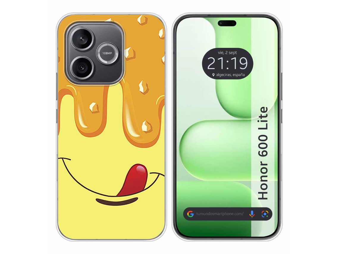 Capa Tumundosmartphone De Silicone Para Honor 600 Lite 5g Com Estampa De Sorvete De Baunilha