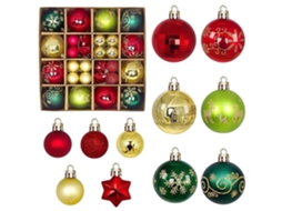 Conjunto de 44 Bolas Natal, Enfeites para Árvore, Ergonômico, Uso Diário STELASPLEN