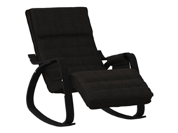Rocking Chair, Rocking Chairs Vidaxl Preto Tecido
