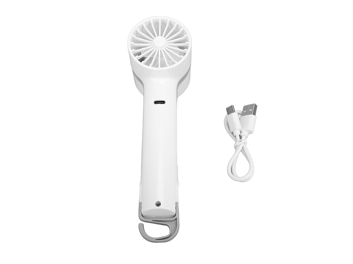 Ventoinha Portátil de Mão Mini com Resfriamento por Semicondutor USB Recarregável Branco