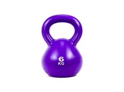 Haltere Kettlebell Coshano de 6 kg com enchimento de areia e alça larga antiderrapante para treinos e exercícios em casa