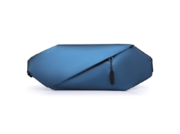 (azul) Bolsa De Cintura Impermeável Em Pu, Bolsa Transversal Masculina, Casual E Simples.