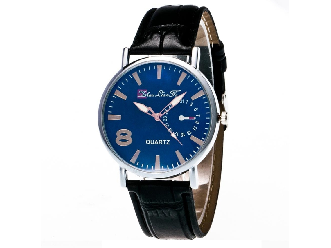 Reloj De Pareja Casual Zhoulianfa De Cuero Pu Con Correa Redonda De Cuarzo Clásico