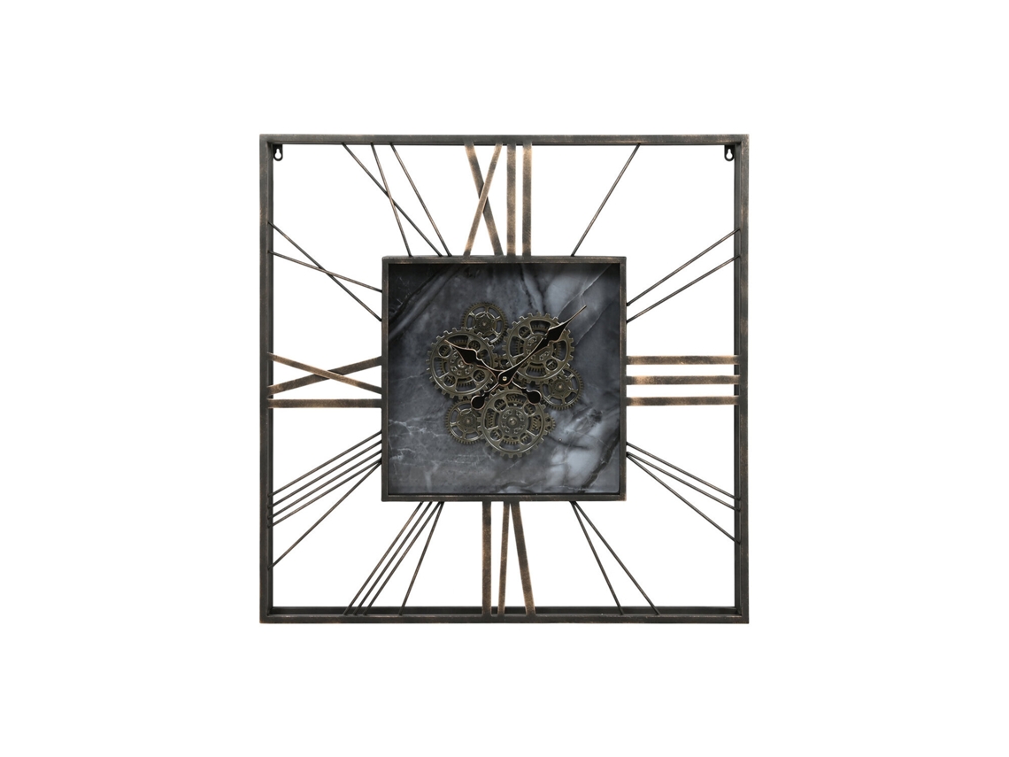 Relógio de Parede, Metal, Cristal Dourado, 80x8x80cm ALEXANDRA HOUSE LIVING
