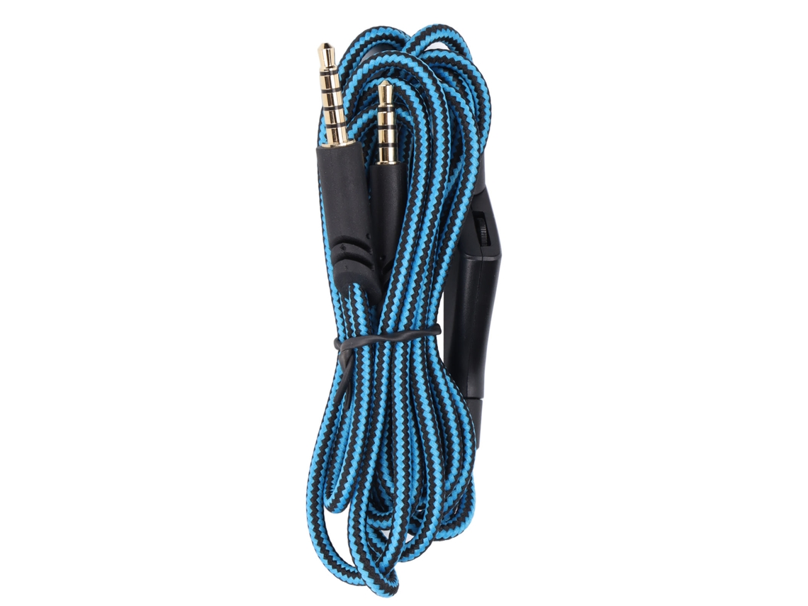 Cabo de Áudio Mali com controle de volume para Headset Astro A10 A40TR gamer azul