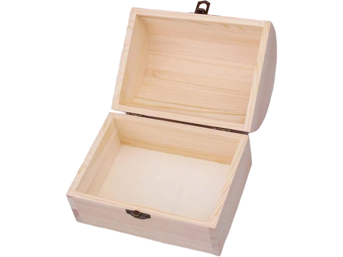 Caixa De Joias De Madeira Em Estilo Vintage Com Tampa Resistente - Organizador De Mesa Para Anéis E Brincos