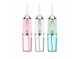 Irrigador Oral Elétrico Recarregável Portátil 230 Ml Ipx7 Verde-claro Com 4 Bicos