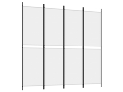 vidaXL Biombo com 4 painéis 250x200 cm tecido branco
