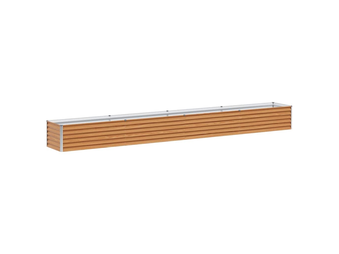 Conjunto 1 Cama De Jardim Vidaxl Castanho Aço (390 X 50 X 36 Cm)