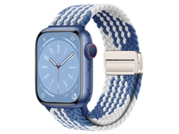 Pulseira magnética de nylon para Xiaomi Mi Band 10 Pro, Huawei Fit 5, Redmi Watch 6 Padrão Z Azul
