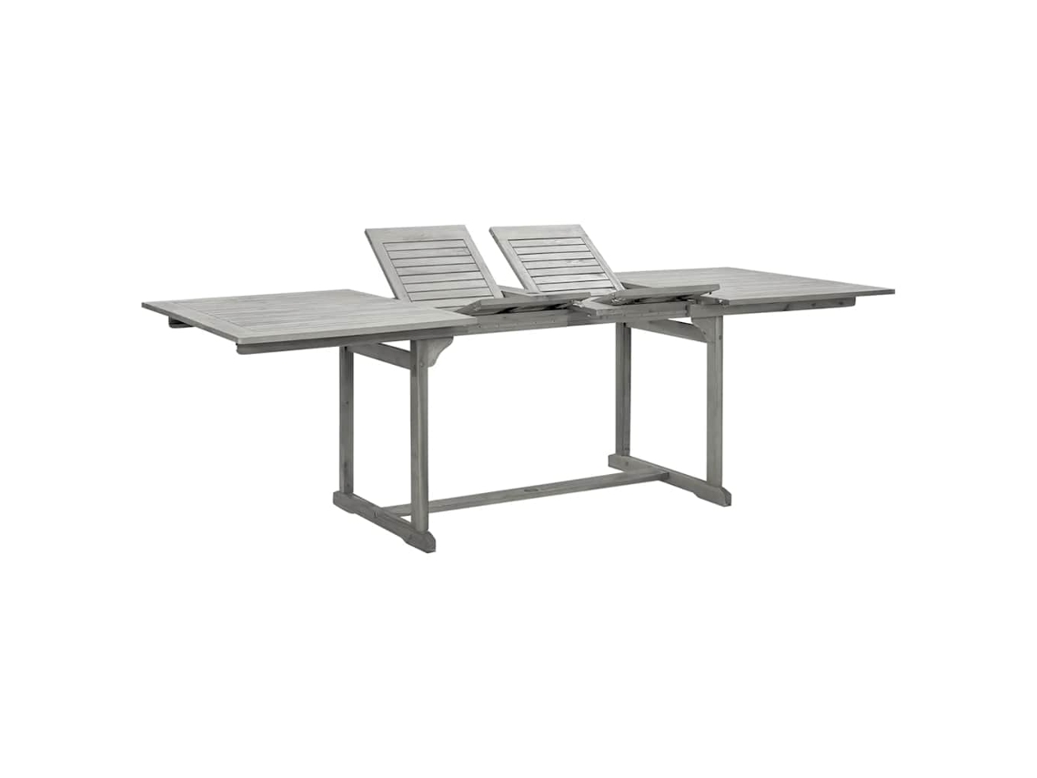 Vidaxl Mesa De Jantar P/ Jardim (160-240)x100x75 Cm Acácia Maciça