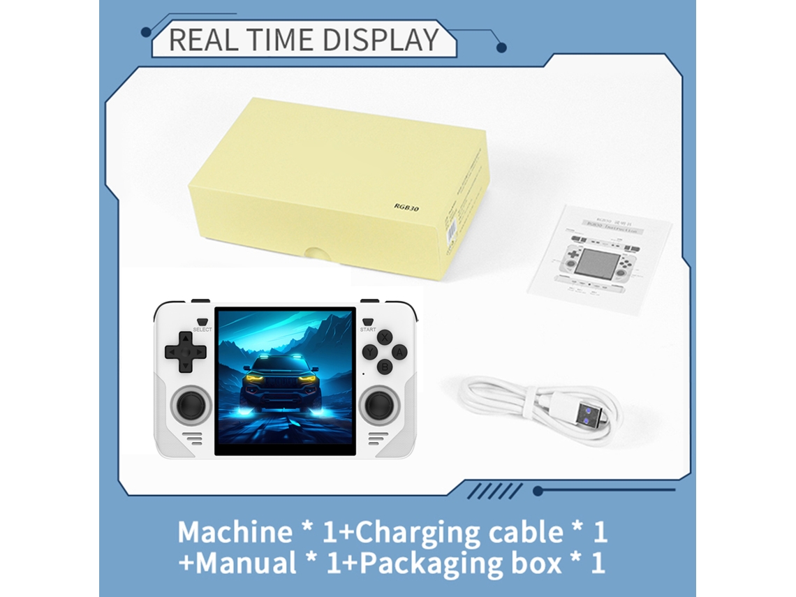 Console portátil Tomtop Powkiddy Rgb30, 4 polegadas, open source EOOCOO