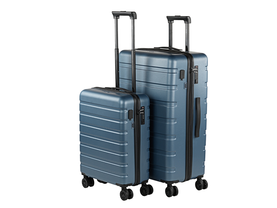 Conjunto de Malas Rígidas em Abs de Prata JASLEN Vienna 49X77X28 Cm 84 5L
