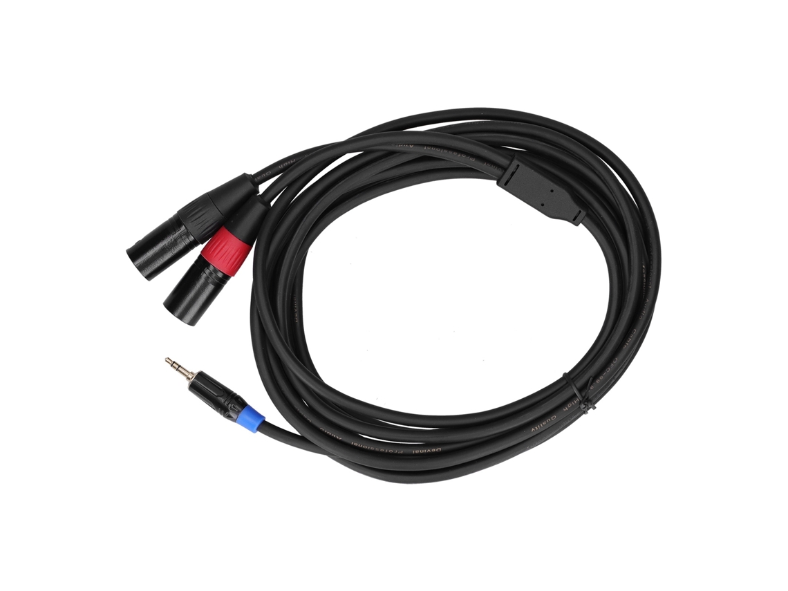 Aetheria cabo Adaptador Conversor 3.5mm Stereo Macho para 2 Xlr Macho 5m com Blindagem Dupla