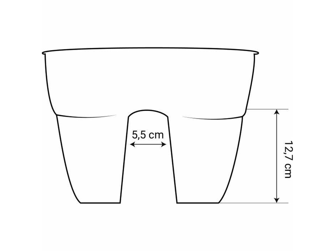Vaso EDA Verde Plástico Oval Moderno