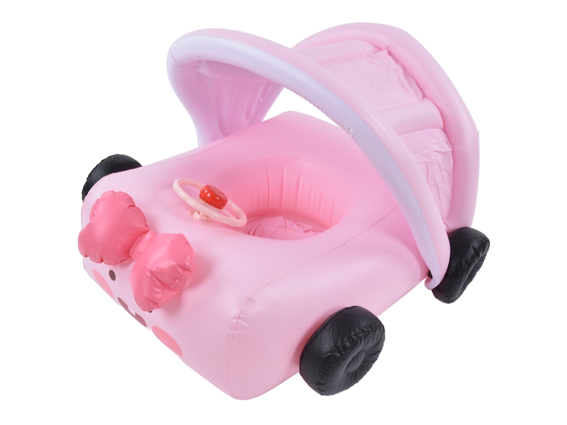 Flutuador Carro Rosa Seguro Para Natação Infantil