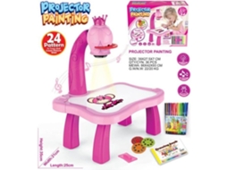 Conjunto de pintura de aprendizagem educacional musical para projetor de desenvolvimento infantil com lata de tinta rosa ROKOO