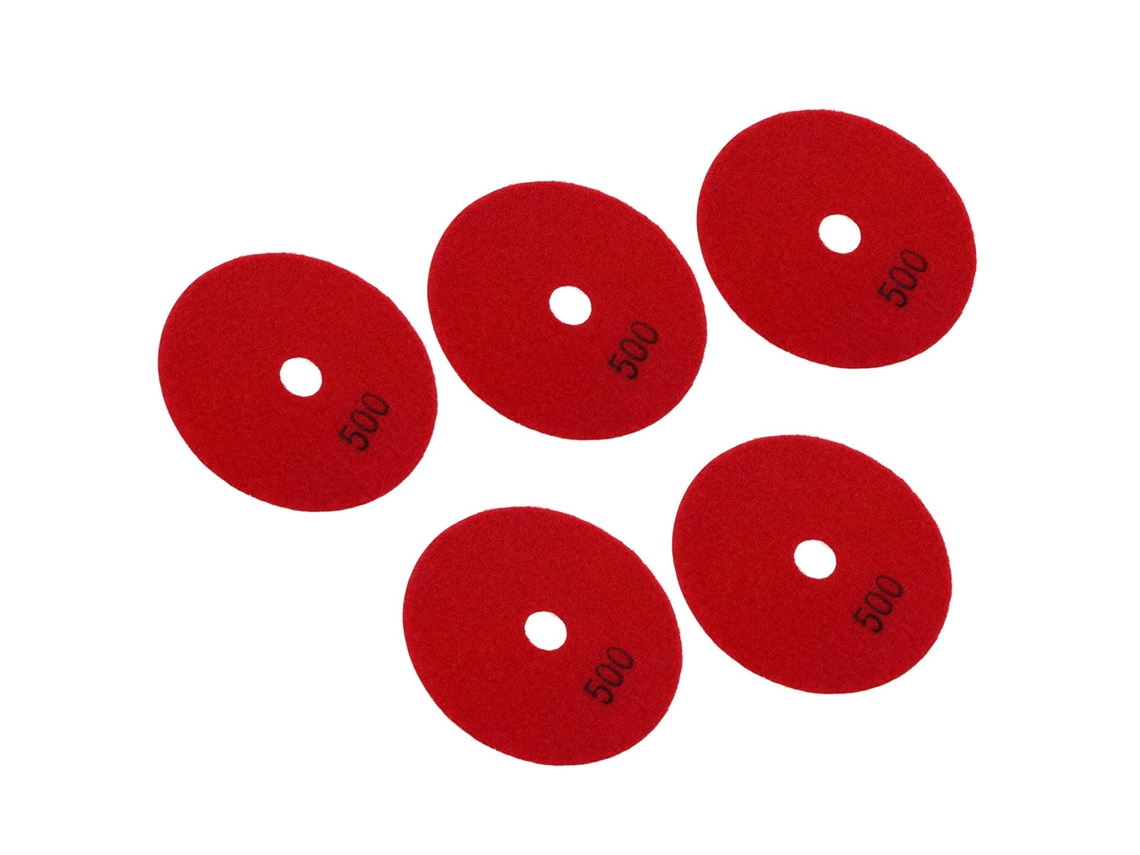 Conjunto De 5 Discos Polimento Diamantados Úmidos Com Resina, 10 Cm