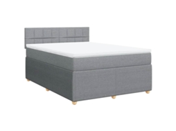 Box Spring Bed, Box Spring Beds Vidaxl Cinzeto Tecido (140 X 200 Cm)