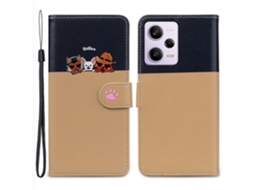 Capa Note Speed Para Xiaomi Poco X5 FACPOET Pele Bege