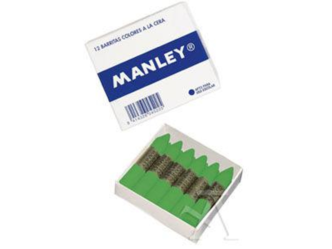 Pack 12 Ceras MANLEY Unicolor Nº50 Verde Intenso