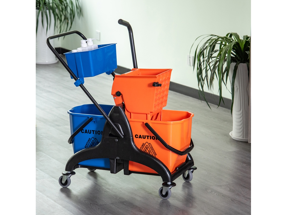 Balde de Limpeza 26l (enrolável, Plástico e Metal, Laranja)