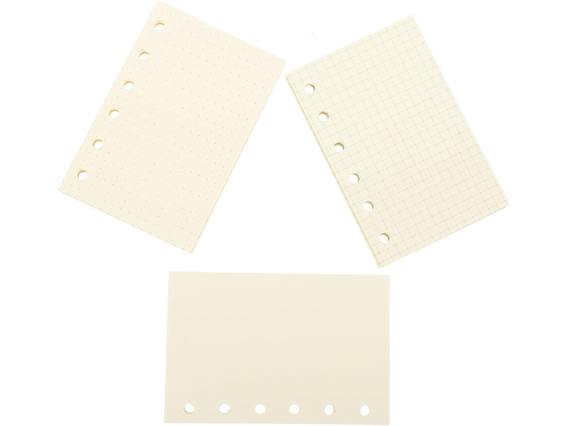 Folha Quadriculada, 1 Folha Em Branco, 1 Folha Pontilhada Prática Para Blocos De Notas, Anotações E Diários. Gokoco