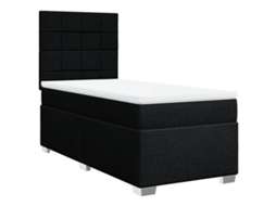 Cama com Molas/colchão 100x200 Cm Tecido Preto MAISON EXCLUSIVE