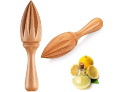 2 Unidades De Espremedor Limão Manual Madeira Faia Para Frutas Cítricas