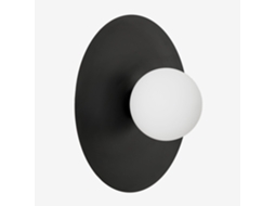 Sklum Aplique De Parede Em Ferro E Cristal Anine Vidro Preto         Ø30 Cm