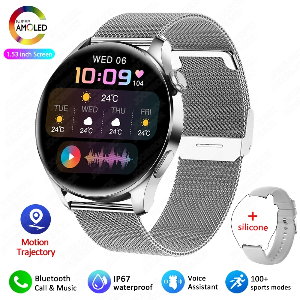 (silvernet) Smartwatch Com Tela De 1,53 Polegadas, Chamadas Bluetooth E Monitoramento De Frequência Cardíaca.