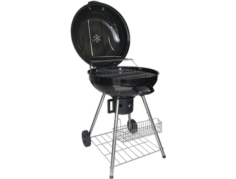 Churrasqueira  de Carbón HAPPY GARDEN Forma Bola Fresno(Preto - Aço - 68 x 58 x 96 cm)