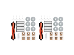 Conjunto Com 2 Peças De Acessórios Para Aspirador Robô Xiaomi X20 + / X20 Plus: Escova Lateral Principal, Filtro Hepa, Pano De Limpeza E Sacos D_ptg