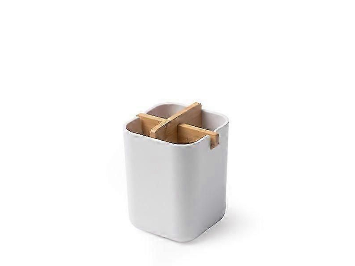 Suporte Para Escova De Dentes De Bambu, Suporte Para Escova De Dentes Elétrica (branco)