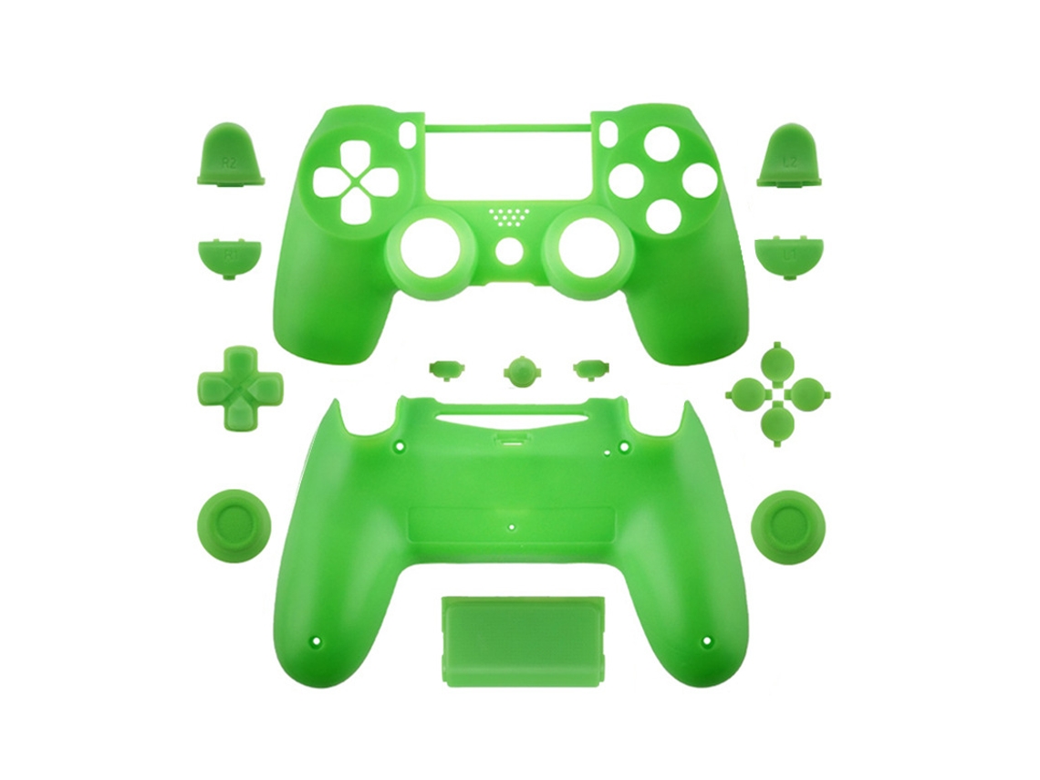 Conjunto De Capa Protetora Completa / Botões Para Controle Ps4 Playstation Slim Pro (jdm-040) Czhhmart Verde