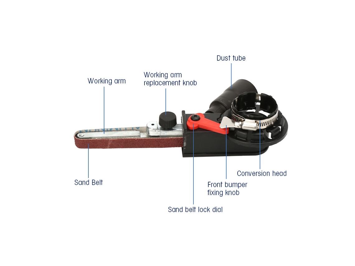 Adaptador De Cabeçote De Lixadeira De Cinta Mini Para Esmerilhadeira Angular Elétrica Aquaforge (m14)