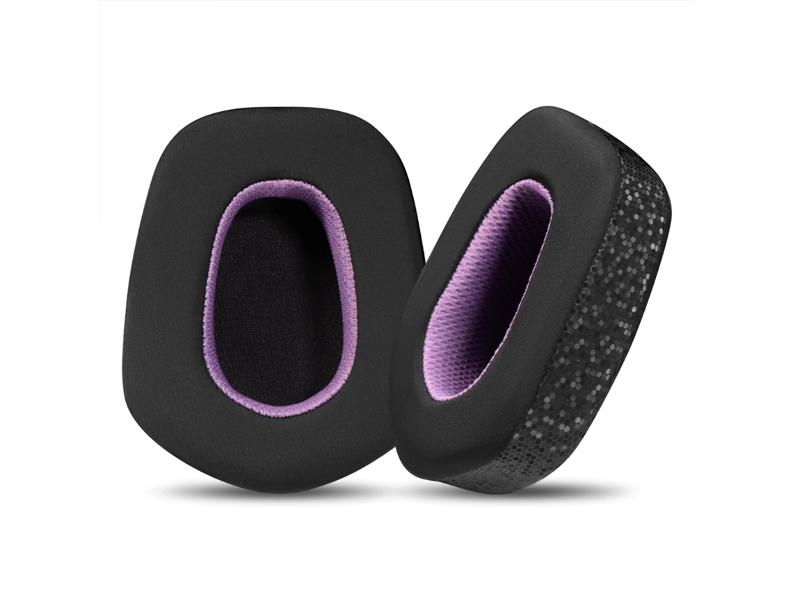 Almofada para LOGITECH G733 de Orelhas de Espuma Macia Gel Ice Cool Preto Roxo XIAOMOYU